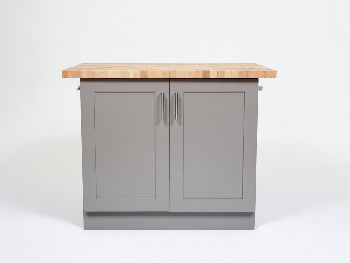 Aparador de madera 110x50x90 cm - gris-marrón claro - almacenamiento con 2 puertas de estilo moderno