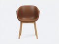 Silla de comedor tapizada 56x57x80 cm - marrón y madera natural - respaldo envolvente y diseño moderno para comedor