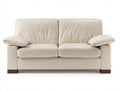 Sofá de 2 plazas tapizado 170x90x88 cm - Beige-Marrón oscuro - Diseño moderno para salón